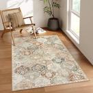 Tapete Area Lahome Moroccan Trellis 90x150cm lavável cáqui