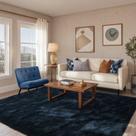 Tapete Area LòutiRoot Home Fluffy Blue 120x180cm para quarto