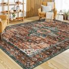 Tapete Area Moynesa Ultrafino Vintage 6x9 lavável para quarto