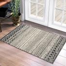 Tapete Area Nailttos preto marroquino envelhecido 60x90cm