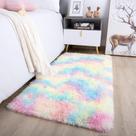 Tapete Area Noahas Fluffy Pink Rainbow 60x90cm para quarto Tapete Area Noahas Fluffy Pink Rainbow 60x90cm para quarto