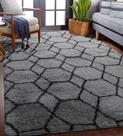 Tapete Area ONASAR 150x210cm Lavável Fofo Cinza/Preto