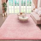 Tapete Area Ophanie Light Pink de 6 x 9 pés para sala de estar