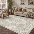 Tapete Area PureCozy Bege Lavável Vintage Angustiado 160x200cm