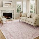 Tapete Area PureCozy Pink Vintage 180x270cm Lavável à máquina