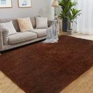 Tapete Area Puremy Luxury Ultra Soft 4x6 pés marrom para casa