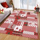 Tapete Area RUGSREAL Lavável em retalhos de Natal 120x180cm