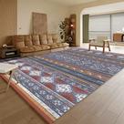 Tapete Area RUGSURE lavável azul/vermelho marroquino 180 cm x 270 cm Tapete Area RUGSURE lavável azul/vermelho marroquino 180 cm x 270 cm