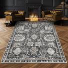Tapete Area RUGSURE Lavável Vintage Tribal 180 cm x 270 cm Cinza Tapete Area RUGSURE Lavável Vintage Tribal 180 cm x 270 cm Cinza