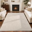 Tapete Area SHACOS Soft Cozy Fluffy Arch Pattern 180x270 cm bege
