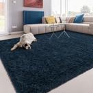 Tapete Area Softlife para quarto 160x230cm azul marinho Shaggy