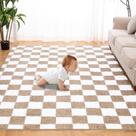 Tapete Area TOOHUB Super Soft Classic Checkered Shaggy 4x6 pés