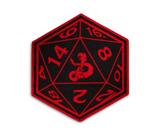 Tapete Area Ukonic Dungeons & Dragons D20 vermelho 132 x 114 cm