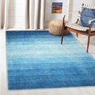 Tapete Area Wonnitar Modern Ombre lavável azul 120x180cm