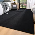 Tapete Area Zedrew Black Memory Foam 120x180cm para quarto
