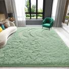 Tapete Area Zedrew Sage Green Fluffy 120x180cm para quarto