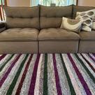 Tapete Artesanal Colorido Chenile Dupla Face 1,47m x 2,02m