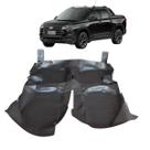 Tapete assoalho luxo preto fosco chevrolet montana nova