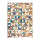 Tapete aurora geometrico - 2,00 x 2,50 - cor 04 - azul(laranja) - edantex