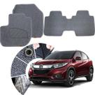 Tapete Automotivo Capacho Original Lanzi para Honda HRV 2020 21 2022 3 Peças 12mm Cor Cinza Grosso e mágico