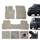 Tapete Automotivo Capacho Para Bronco Sport Cor bege 2021 22 23 24 25 26 sem odor 3 pçs Linha Robusta Luxo Sem odor