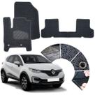 Tapete Automotivo para Renault Captur 2017 18 19 20 21 a 2024 Zen Intense Iconic Cor Grafite 3 Pçs