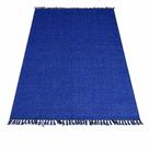Tapete Azul 2,00 X 1,50 Sala Quarto Artesanal Algodão Liso