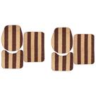 Tapete Banheiro Antiderrapante Jogo Conjunto 3 Peças 2 Kit