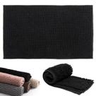 Tapete Banheiro Antiderrapante Microfibra 40x60 Bolinha Preto Joy Kapazi Luxo Lavável