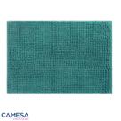 Tapete Banheiro Bolinhas Popcorn Microfibra 60x40cm Turquesa Escuro - Camesa