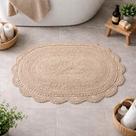 Tapete Banheiro Kacyumara Oval Crochê Piso Atoalhado Algodão Tapete Banheiro Kacyumara Oval Crochê Piso Atoalhado Algodão