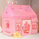 Tapete básico Kids Tent Playhouse RONGFA com luzes estelares e bandeiras