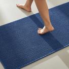 Tapete Bathroom Runner TYUU lavável antiderrapante azul marinho 60x150cm