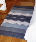 Tapete Beira Cama Listrado Azul 0,90x1,50