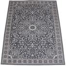 Tapete Belga Clássico Floral Cinza Chumbo 2,00 x 3,00m