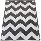 Tapete Belga Geométrico Premium Chevron Zigzag Preto Branco 1,00 x 1,50m Tapete Belga Geométrico Premium Chevron Zigzag Preto Branco 1,00 x 1,50m