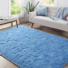 Tapete BENRON azul claro Fluffy Soft Plush 122x183 cm