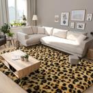 Tapete BENRON Soft Leopard Print 150x240cm para sala de estar