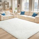 Tapete BENRON White Fluffy 120x180cm para sala de estar e quarto infantil