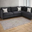 Tapete Bodrun 150x200cm Sala Quarto Tecido Geométrico Bege