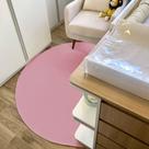 Tapete Boho Redondo Ø140cm Rosa - Antiderrapante