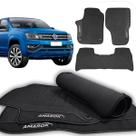 Tapete Borracha Amarok Sem Porta Copos 2010 a 2025 Traseiro Inteiriço