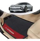 Tapete Borracha Automotivo Citroen Logo Lado Preto 4 Pçs