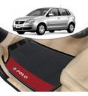 Tapete Borracha Automotivo Vw Polo Lado Vermelho 4 Pçs
