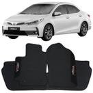 Tapete Borracha Corolla 2018 à 2019 Preto Pvc Logo Bordado Jogo 3 Peças Ecotap W3027 Automotivo Wave