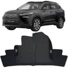 Tapete Borracha Corolla Cross 2021 à 2025 Preto Pvc Logo Bordado Jogo 3 Peças Personalizado Wave