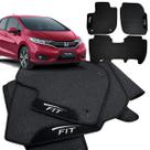 Tapete Borracha Fit 2015 a 2026 3 peças Traseira inteiriça Tapete Borracha Fit 2015 a 2026 3 peças Traseira inteiriça