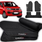 Tapete Borracha Novo Uno 2014 a 2021 Com Traseiro Inteiriço Preto Premium Sob Medida Inteiriço