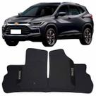 Tapete Borracha Tracker 2020 à 2025 Preto Pvc Logo Bordado Jogo 3 Peça Personalizado Automotivo Wave