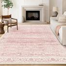 Tapete Brakki rosa lavável 160x230cm para sala de estar
